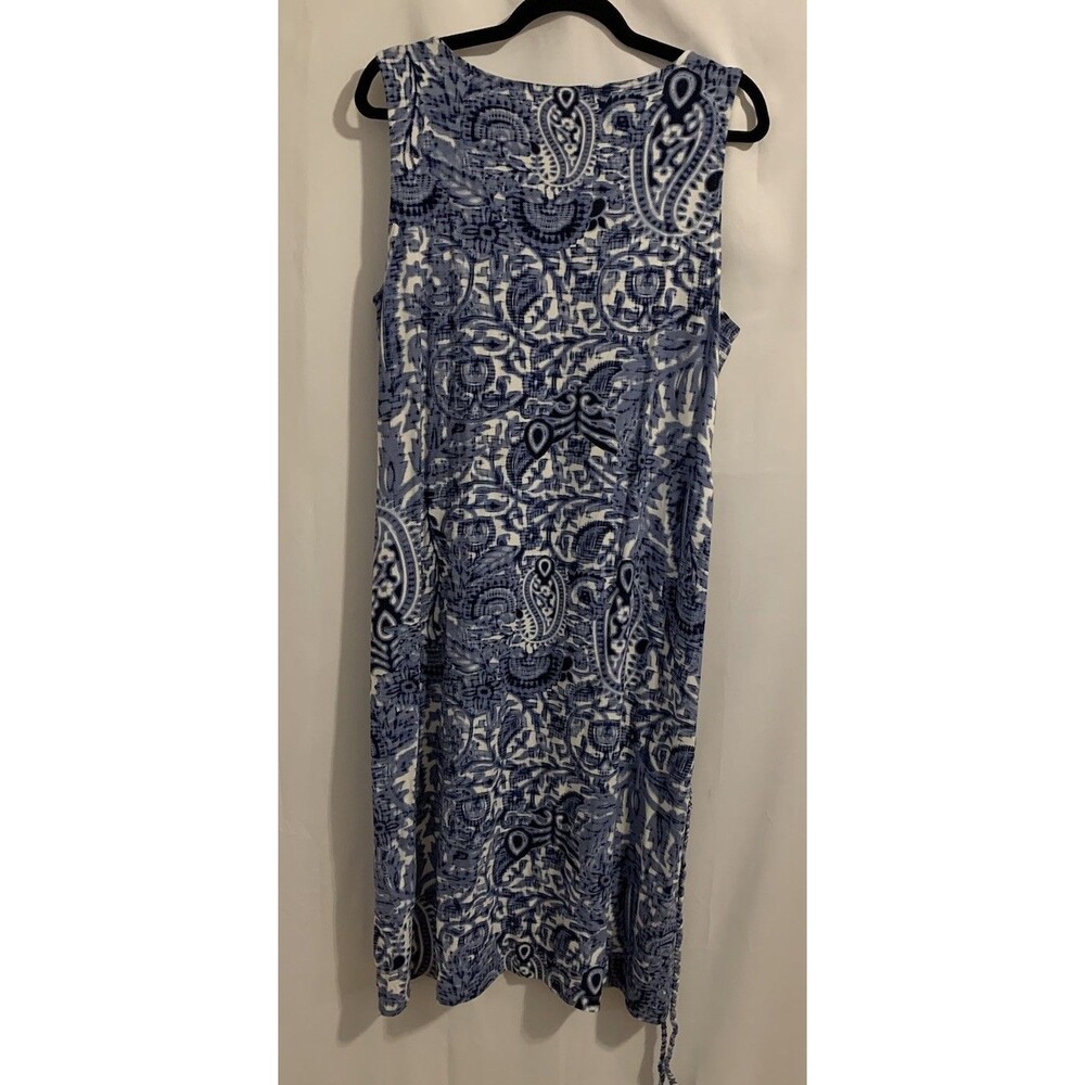 Chicos Size 2 Womens Large Dress Belted Sleeveless Stretch MIDI Please Read - Picture 4 of 8
